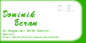 dominik beran business card