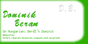 dominik beran business card